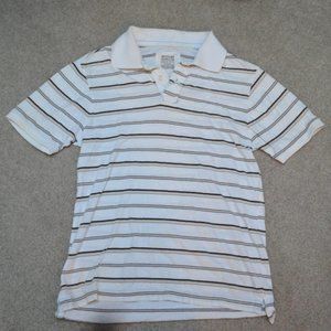 Striped men's polo